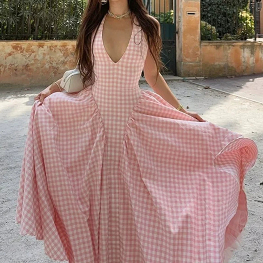 ZARA Summer Elegant Floral Flared Maxi Dress Belted Waist